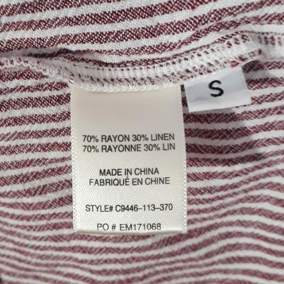 Anthropologie Cloth & Stone | Linen Front Tie Top - Picture 13 of 14